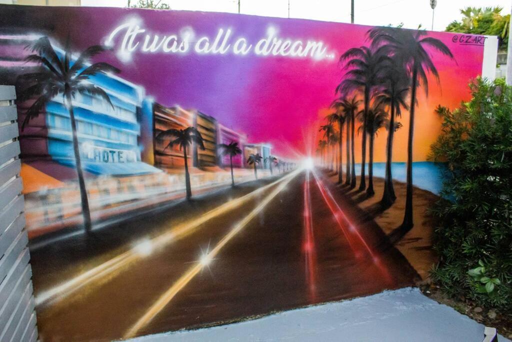Cozy & Colorful Miami Art Canvas W/Hottub & Murals Exteriér fotografie
